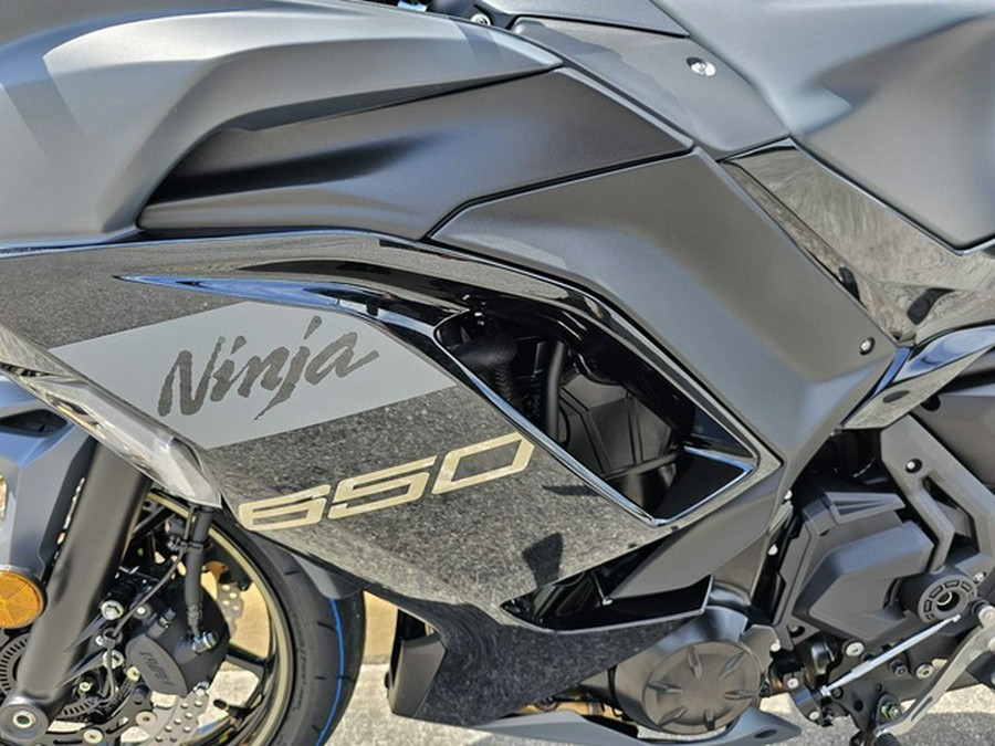 2024 Kawasaki Ninja 650 Metallic Matte Dark GrayMetallic Spark