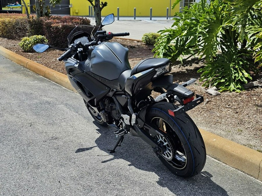 2024 Kawasaki Ninja 650 Metallic Matte Graphenesteel Gray/Ebony Metallic Matte Dark GrayMetallic Spark