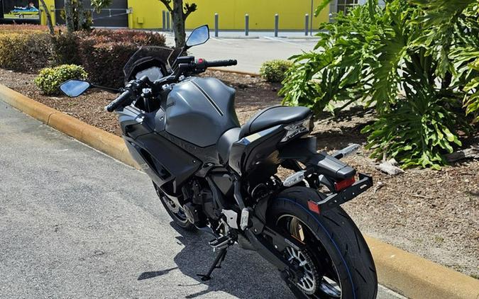 2024 Kawasaki Ninja 650 Metallic Matte Graphenesteel Gray/Ebony Metallic Matte Dark GrayMetallic Spark