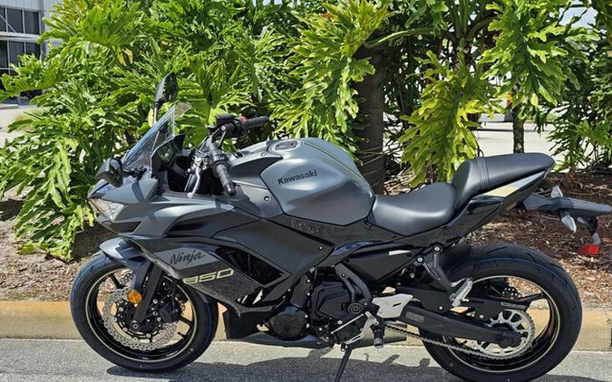 2024 Kawasaki Ninja 650 Metallic Matte Dark GrayMetallic Spark