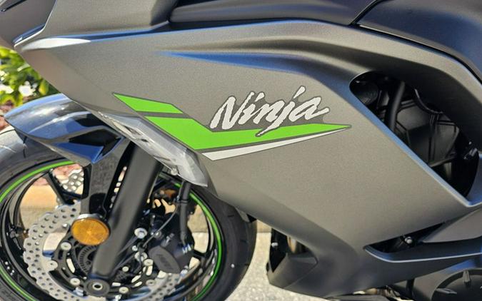 2024 Kawasaki Ninja 650 Metallic Matte Graphenesteel Gray/Ebony Metallic Matte Dark GrayMetallic Spark