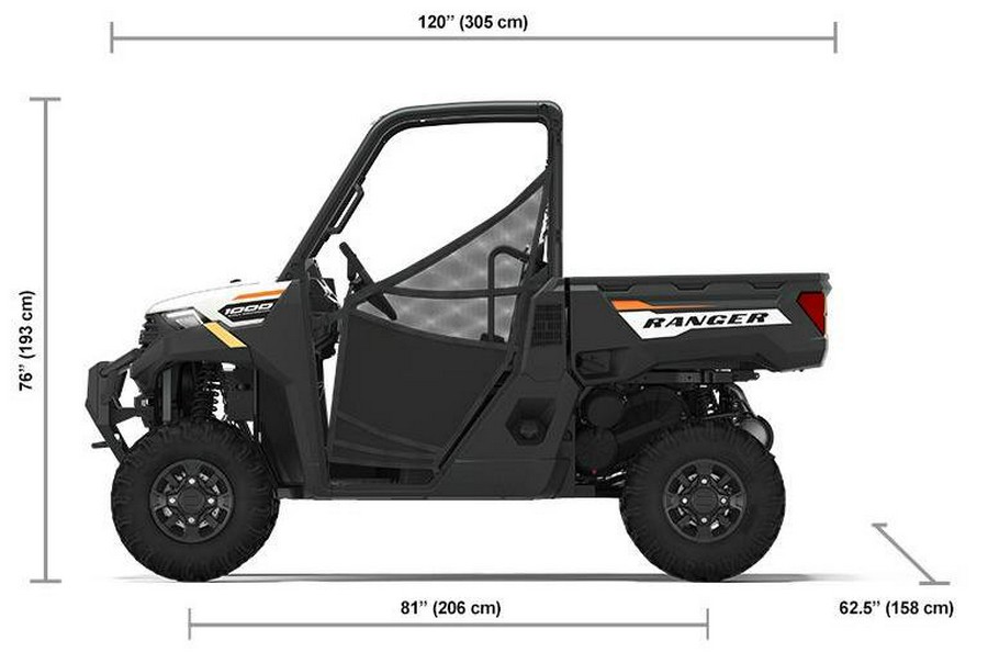 2023 Polaris RANGER 1000 Premium White Lightning - Full Cab+Heat!