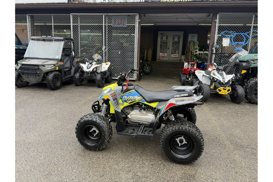 2023 Polaris Outlaw 110 EFI Avalanche Gray/Lime Squeeze