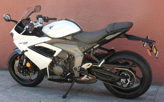 2025 Triumph Daytona 660 Snowdonia White/Sapphire Black