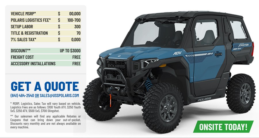 2024 Polaris Industries Polaris XPEDITION ADV Northstar Storm Blue