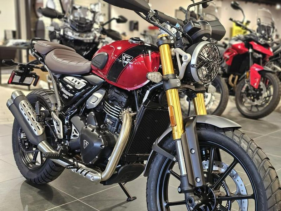 2024 Triumph Scrambler 400 X Carnival Red / Phantom Black