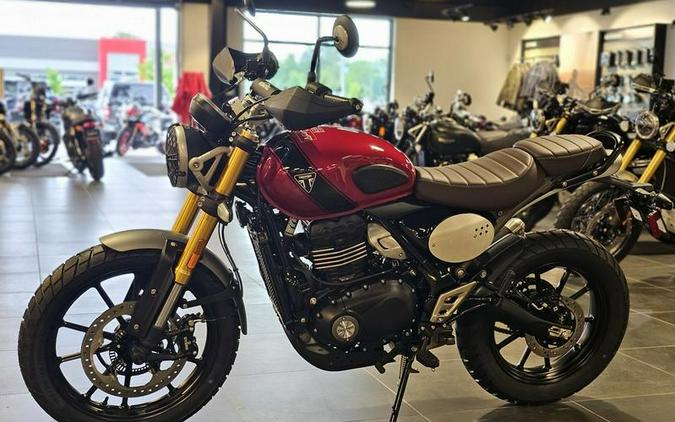 2024 Triumph Scrambler 400 X Carnival Red / Phantom Black