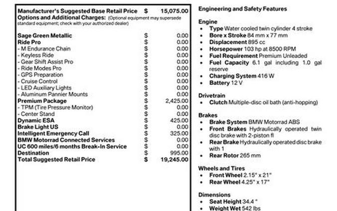 New 2026 BMW F 900 GS Adventure