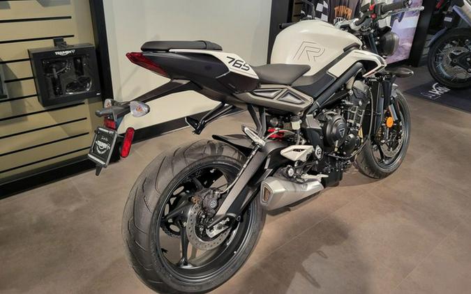 2024 Triumph Street Triple 765 R Crystal White REET TRIPLE R