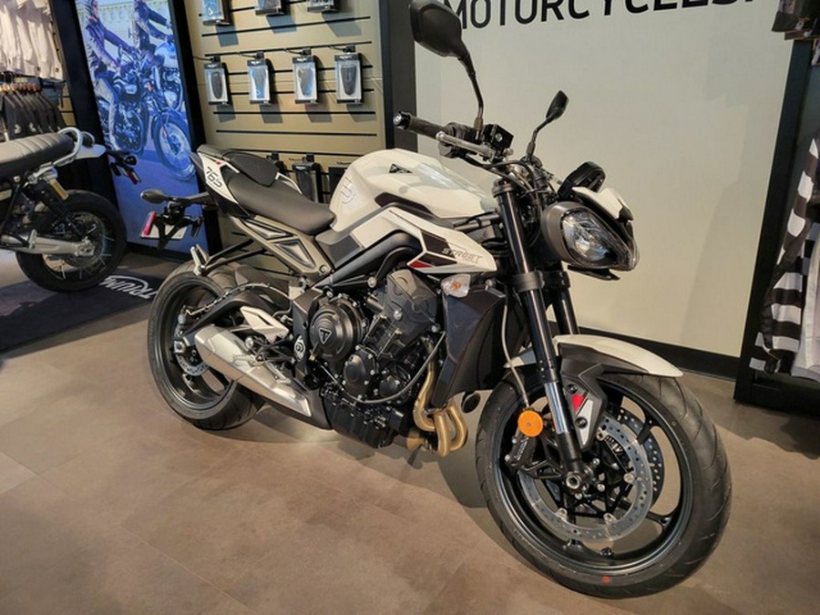 2024 Triumph Street Triple 765 R Crystal White REET TRIPLE R