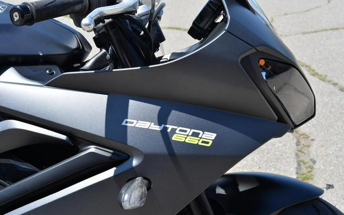 2025 Triumph Daytona 660 Satin Granite/Satin Black