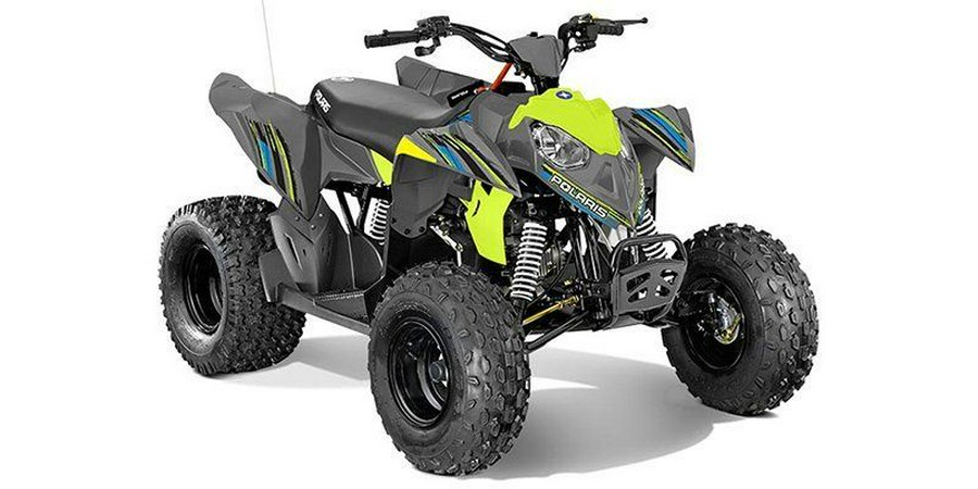 New 2023 POLARIS OUTLAW 110 EFI AVALANCHE GRAY LIME Avalanche Grey Lime Squeeze