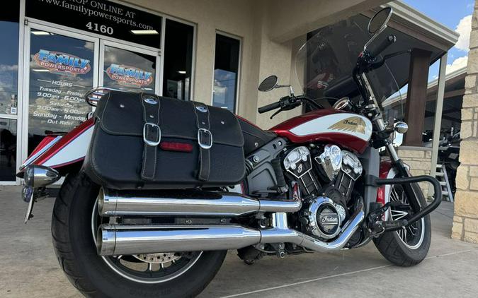 Used 2019 INDIAN MOTORCYCLE SCOUT ICON ABS RUBY METALLIC AND WHITE 49ST BASE