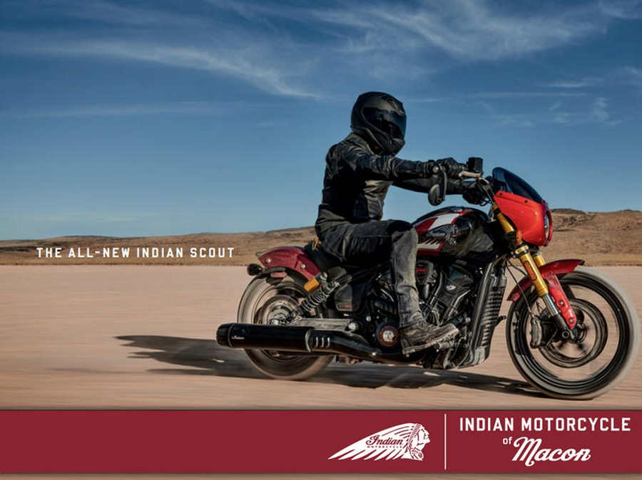 2025 Indian Motorcycle® 101 Scout® Sunset Red Metallic with Graphics