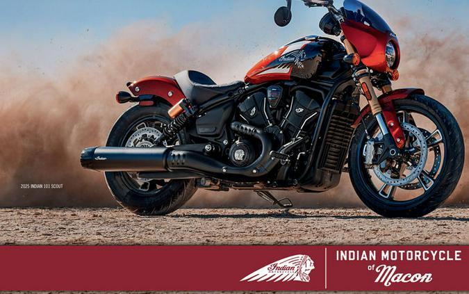 2025 Indian Motorcycle® 101 Scout® Sunset Red Metallic with Graphics