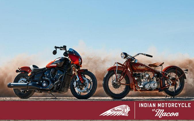 2025 Indian Motorcycle® 101 Scout® Sunset Red Metallic with Graphics