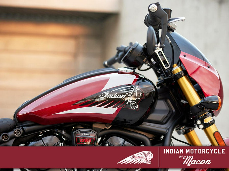 2025 Indian Motorcycle® 101 Scout® Sunset Red Metallic with Graphics
