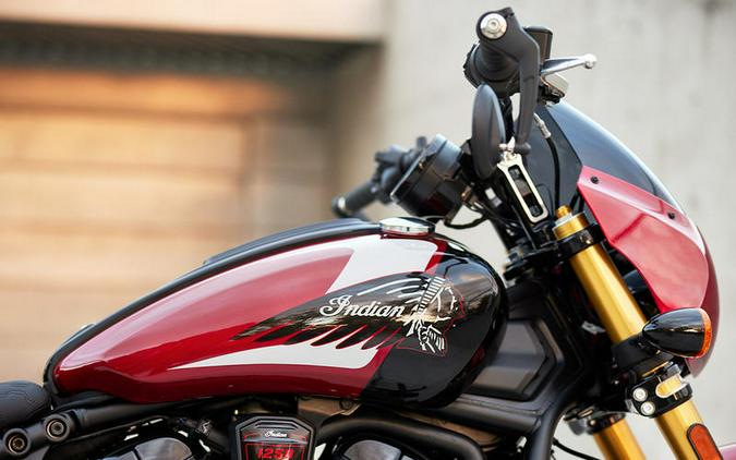 2025 Indian Motorcycle® 101 Scout® Sunset Red Metallic with Graphics