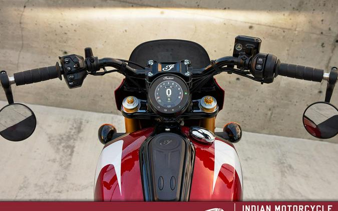 2025 Indian Motorcycle® 101 Scout® Sunset Red Metallic with Graphics