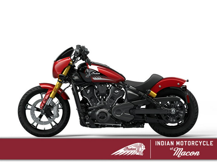 2025 Indian Motorcycle® 101 Scout® Sunset Red Metallic with Graphics