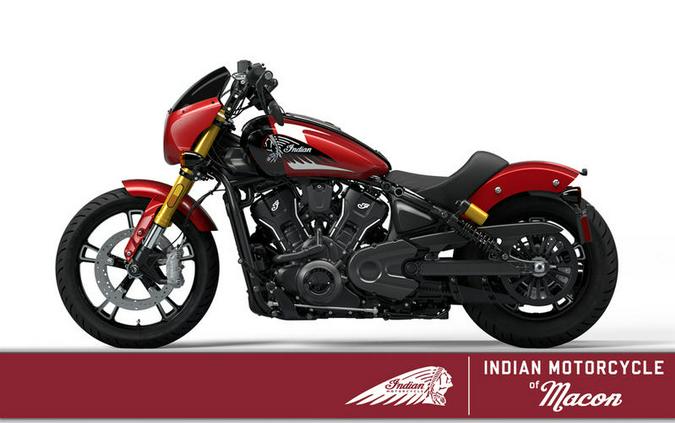 2025 Indian Motorcycle® 101 Scout® Sunset Red Metallic with Graphics