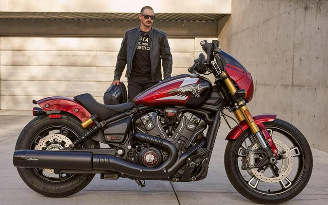 2025 Indian Motorcycle® 101 Scout® Sunset Red Metallic with Graphics