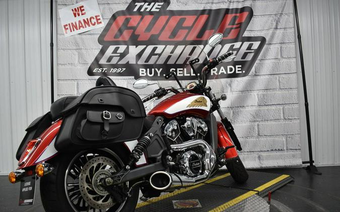 2019 Indian Scout Icon Series Ruby Metallic Over White