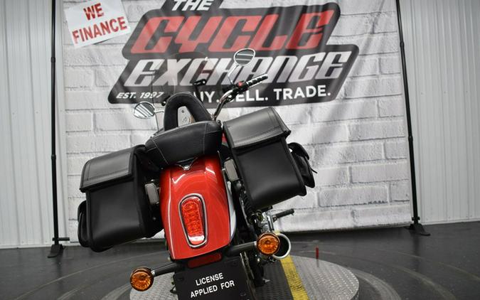 2019 Indian Scout Icon Series Ruby Metallic Over White
