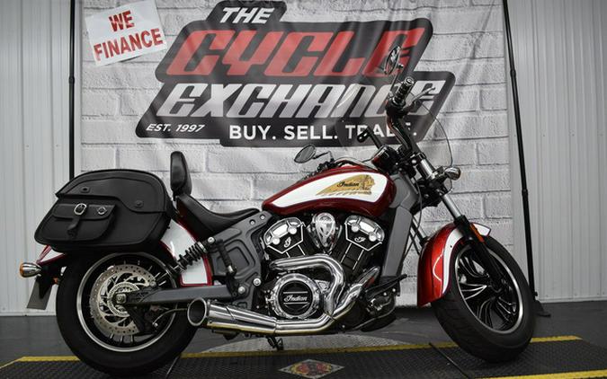 2019 Indian Scout Icon Series Ruby Metallic Over White