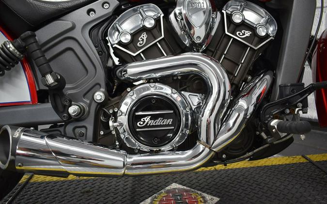 2019 Indian Scout Icon Series Ruby Metallic Over White