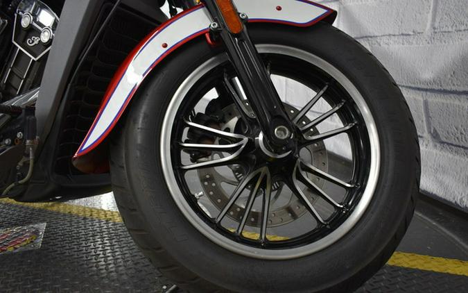 2019 Indian Scout Icon Series Ruby Metallic Over White