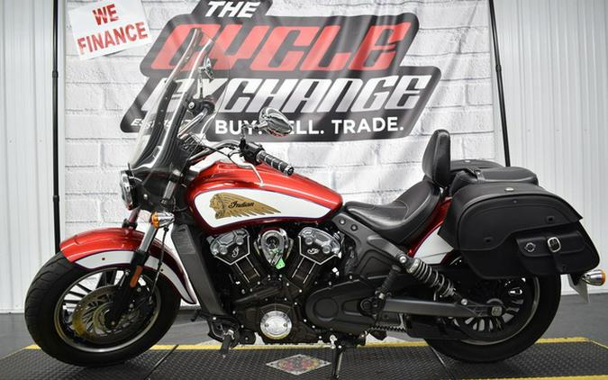 2019 Indian Scout Icon Series Ruby Metallic Over White