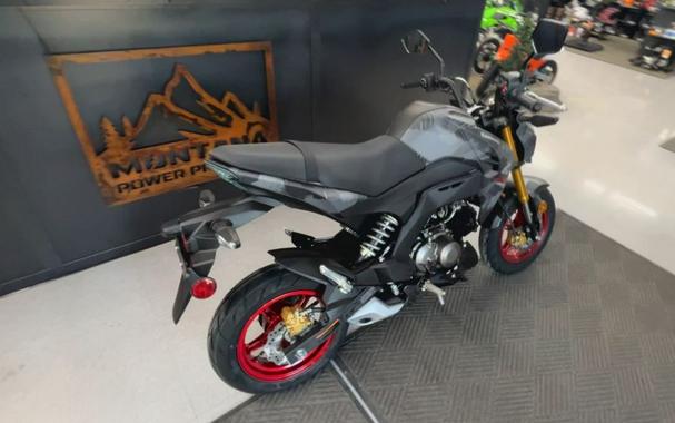 2024 Kawasaki Z125 PRO Cypher Camo Gray Matte/Metallic Matte Carbon Gray