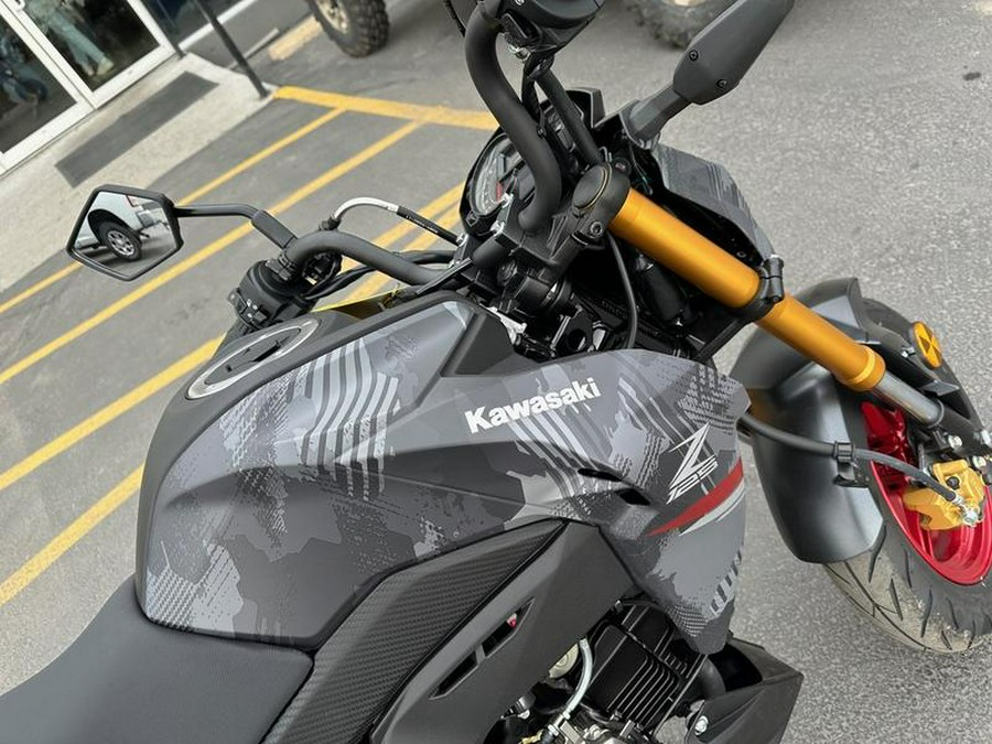 2024 Kawasaki Z125 PRO Cypher Camo Gray Matte/Metallic Matte Carbon Gray