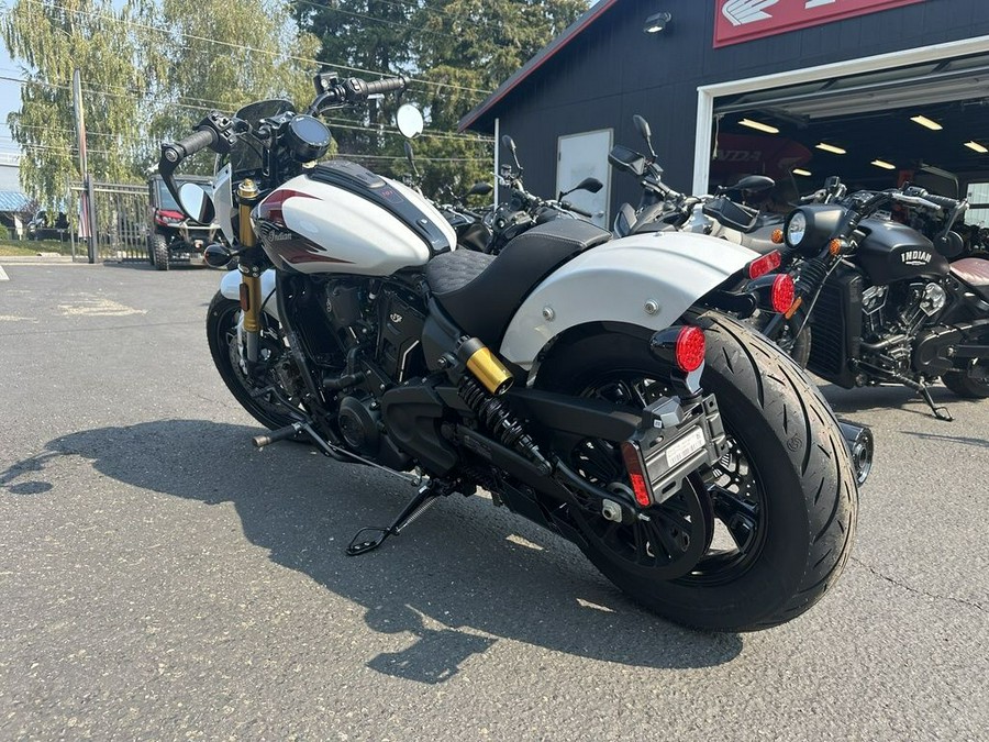 2025 Indian Motorcycle® 101 Scout® Ghost White Metallic with Graphics