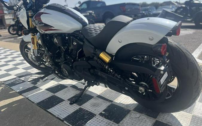 2025 Indian Motorcycle® 101 Scout® Ghost White Metallic with Graphics