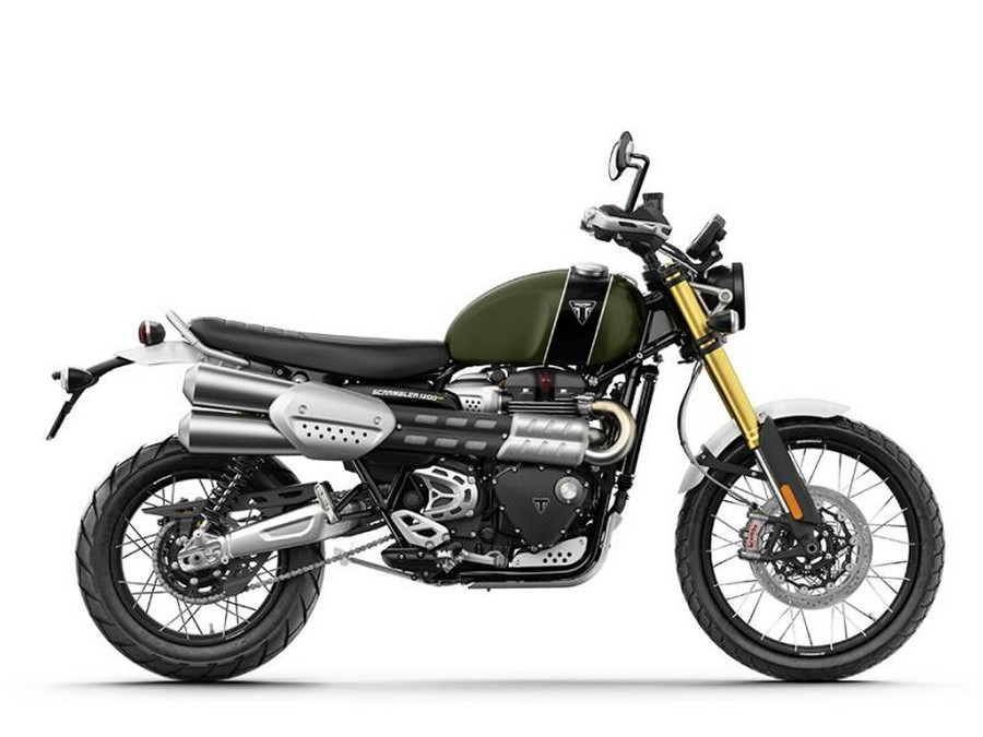 2023 Triumph Scrambler 1200 XE Matte Khaki Green Matte Jet Black