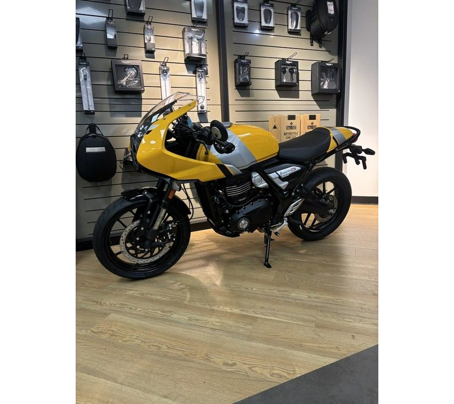 2026 Triumph Thruxton 400 Metallic Racing Yellow / Aluminium Silver