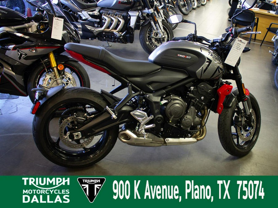 2024 Triumph Trident 660 Silver Ice/Diablo Red