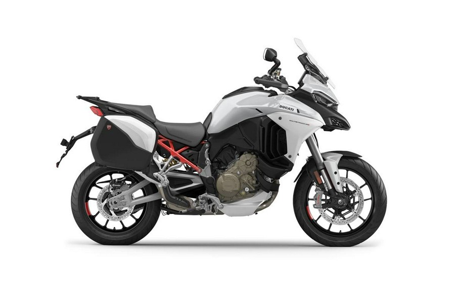 2023 Ducati Multistrada V4S Travel & Radar - White/Alloy Wheel