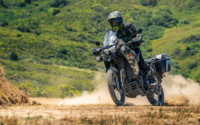 2026 Kawasaki KLR 650 Adventure ABS Cypher Camo Beige/Metallic Matte Carbon Gray - KAA41209