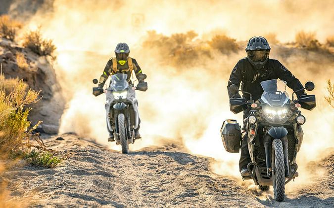 2026 Kawasaki KLR 650 Adventure ABS Cypher Camo Beige/Metallic Matte Carbon Gray - KAA41209