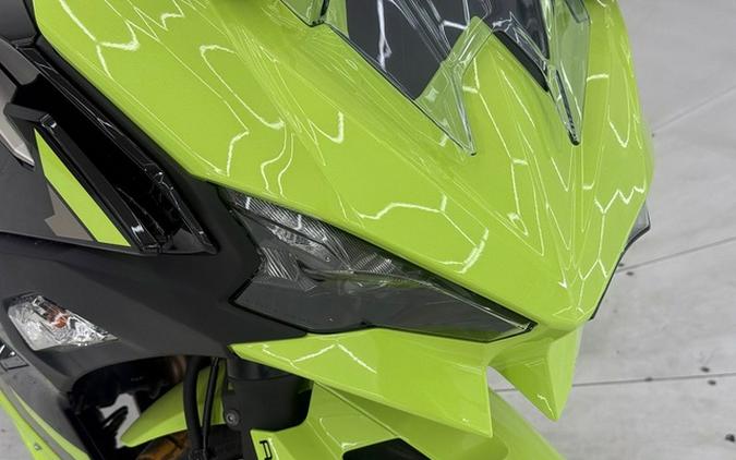 2026 Kawasaki Ninja 500 ABS Metallic Yellowish GreenEbony