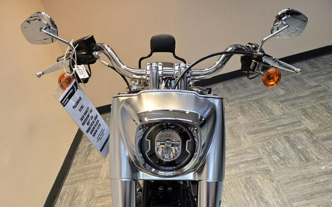 2019 Harley-Davidson® Fat Boy® 114 Industrial Gray Denim/Black Denim FLFBS