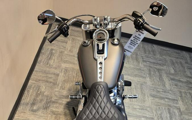 2019 Harley-Davidson® Fat Boy® 114 Industrial Gray Denim/Black Denim FLFBS