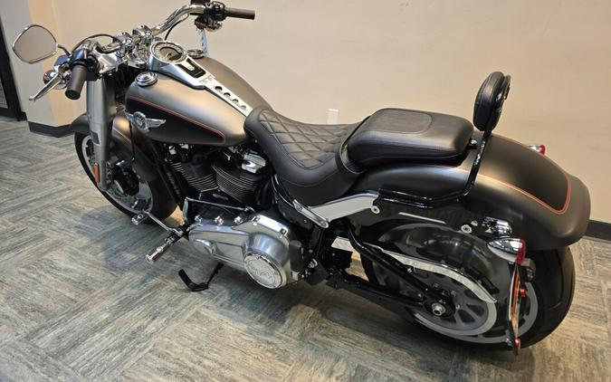 2019 Harley-Davidson® Fat Boy® 114 Industrial Gray Denim/Black Denim FLFBS