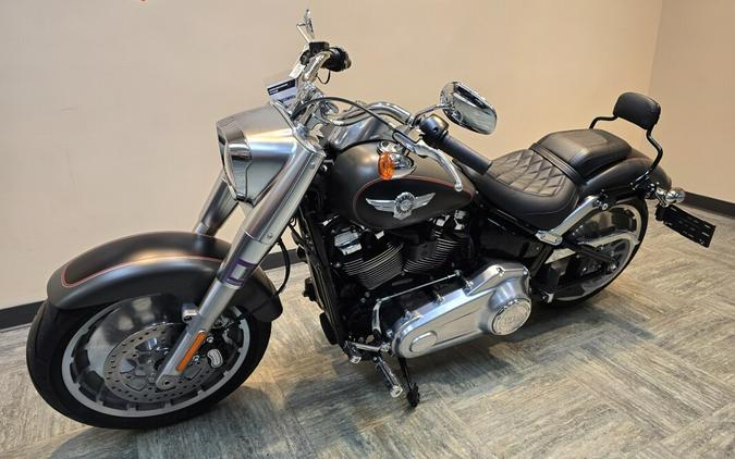 2019 Harley-Davidson® Fat Boy® 114 Industrial Gray Denim/Black Denim FLFBS