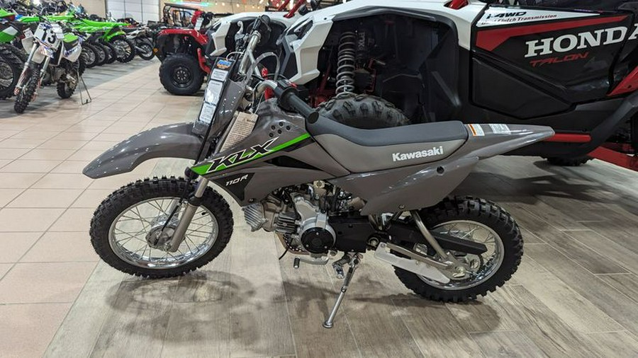 New 2024 KAWASAKI KLX110R BATTLE GRAY