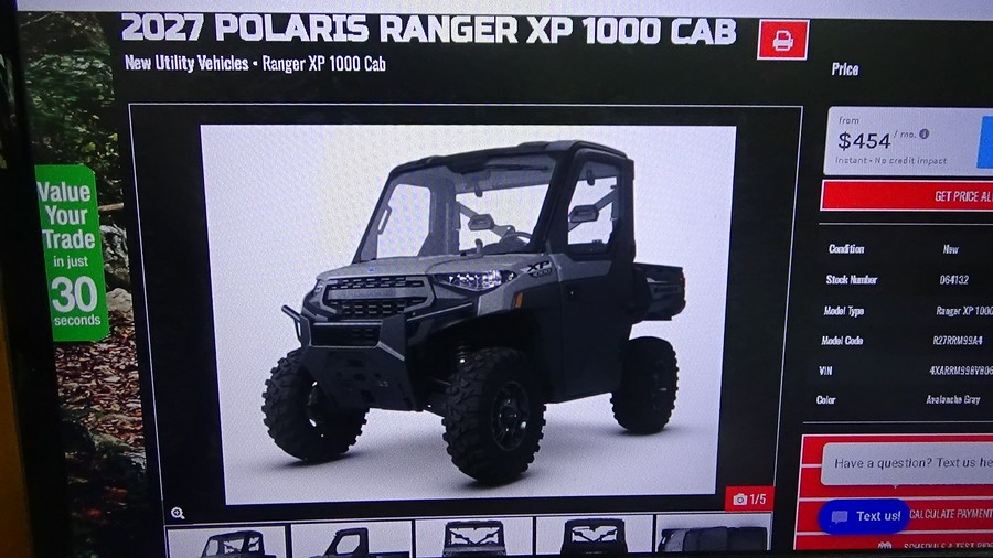 2027 Polaris Ranger XP 1000 Cab