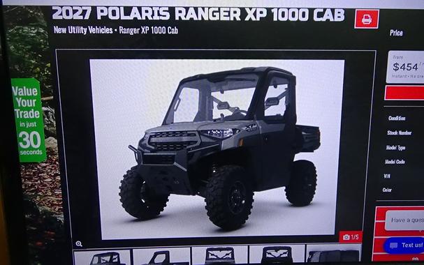 2027 Polaris Ranger XP 1000 Cab